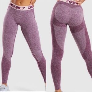 Gymshark Flex Leggings Dark Ruby Marl/ Blush Nude